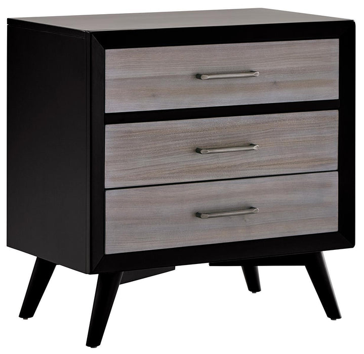 Raku 3 Drawer Nightstand in Gray 1711-4