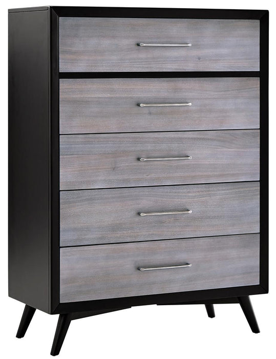 Raku 5 Drawer Chest in Gray 1711-9