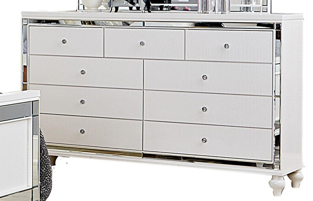 Alonza 9 Drawer Dresser in White 1845-5