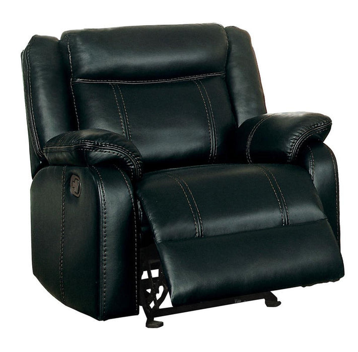 Jude Glider Recliner Chair in Black 8201BLK-1