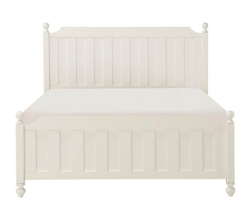 Wellsummer Full Panel Bed in White 1803WF-1*