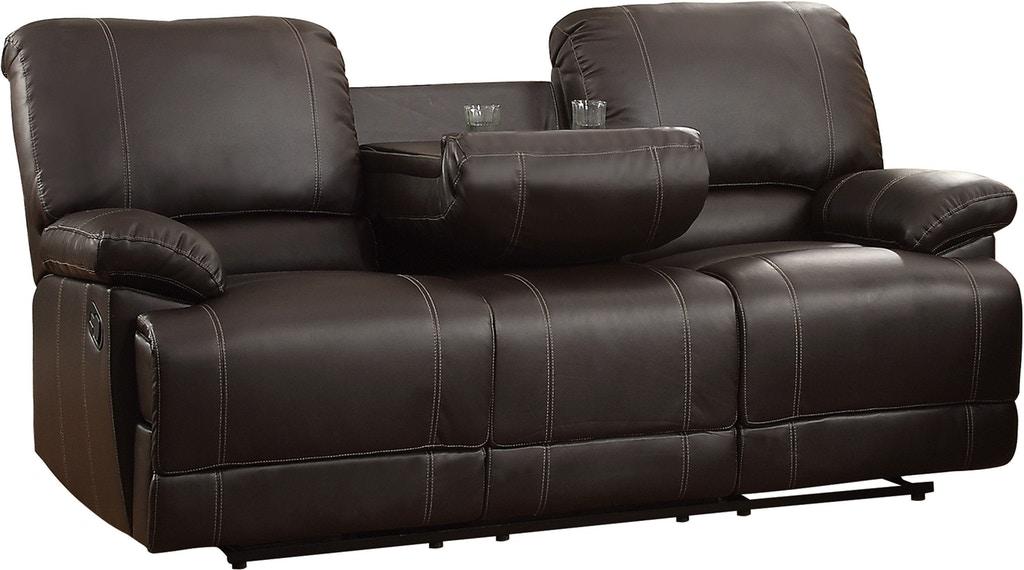 Cassville Double Reclining Sofa in Dark Brown 8403-3