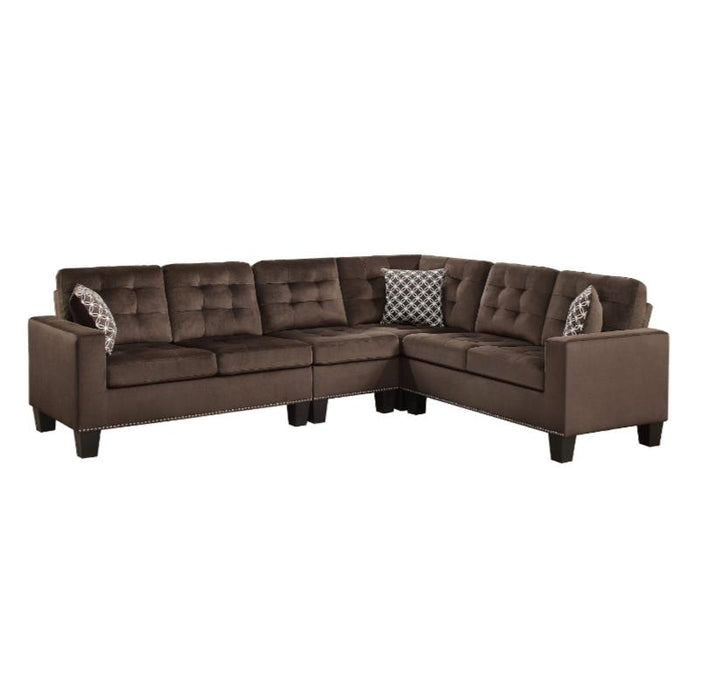 Lantana 2-Piece Reversible Sectional in Chocolate 9957CH*SC