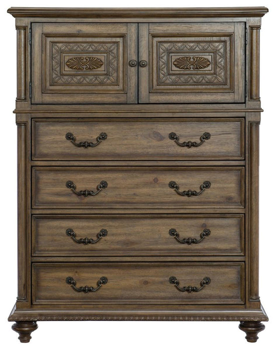 Rachelle 4 Drawer Chest in Weathered Pecan 1693-9