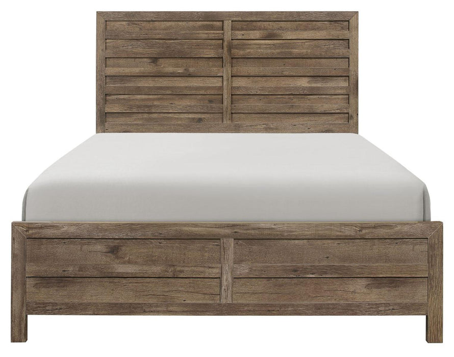 Mandan Full Panel Bed in Weathered Pine 1910F-1*
