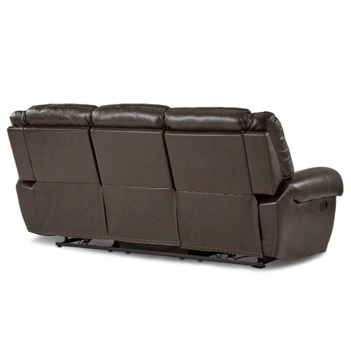 Homelegance Furniture Center Hill Double Reclining Sofa in Dark Brown 9668BRW-3