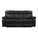 Homelegance Furniture Pendu Double Reclining Sofa in Black 8326BLK-3 image