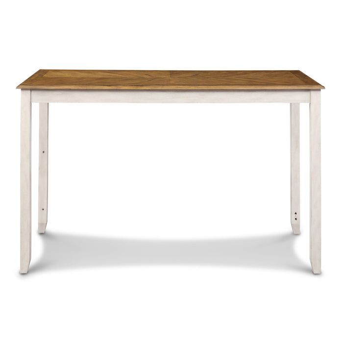 AMY 60" COUNTER TABLE+CHAIRS W/STG (5 PC) -2 TONE BISQUE