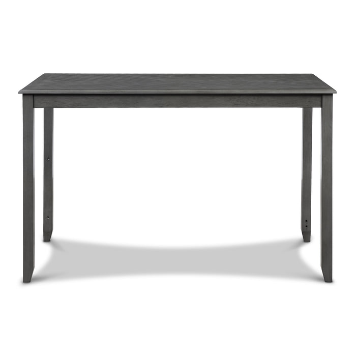 AMY  60" COUNTER TABLE+CHAIRS W/STG  (5 PCS)  -GRAY