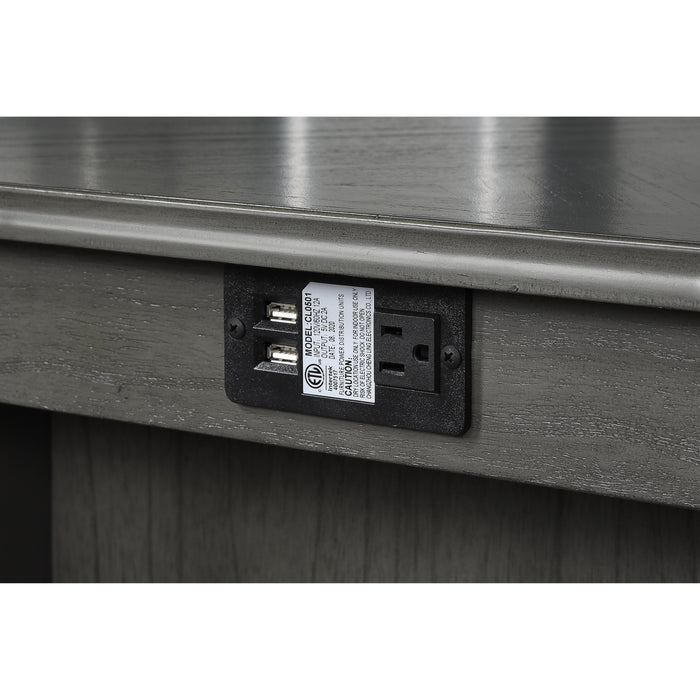 AMY  60" COUNTER TABLE+CHAIRS W/STG  (5 PCS)  -GRAY