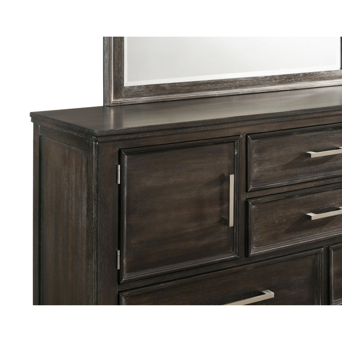 ANDOVER 60" DRESSER W/DOORS-NUTMEG