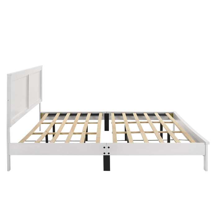 ARIES 6/6 EK PANEL BED-HB/FB/RAILS-WHITE