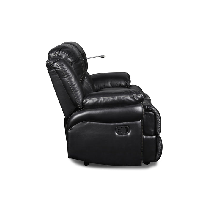 FLYNN CONSOLE LOVESEAT W/ READING LIGHT- BLACK