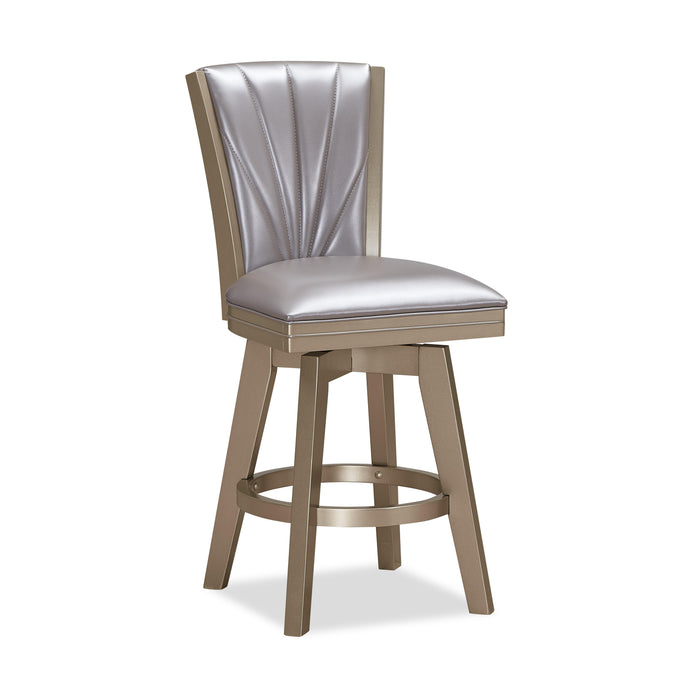 JAZZ 24" SWIVEL COUNTER STOOL-PEARL/GOLD