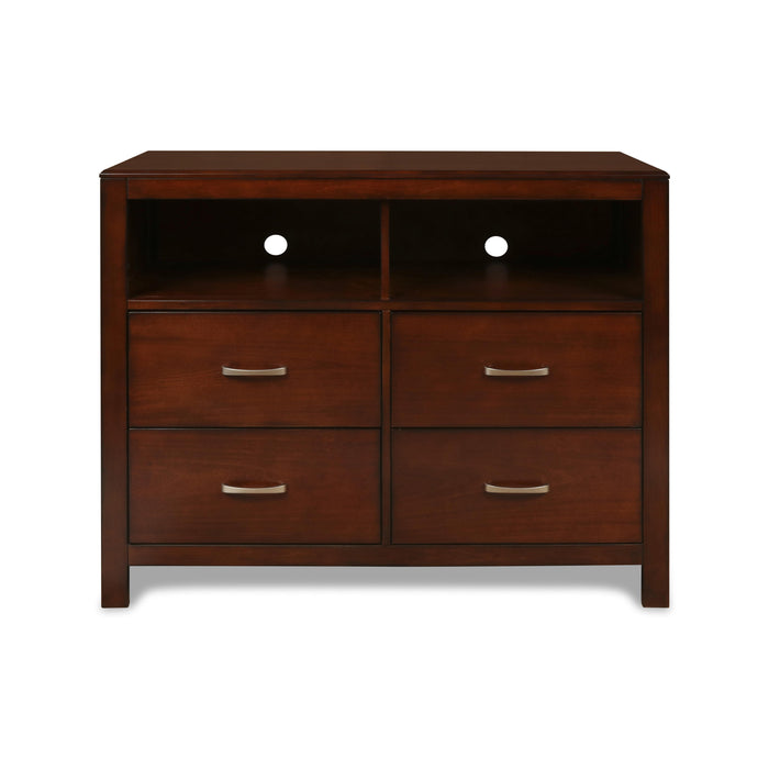KENSINGTON MEDIA CHEST- BURNISHED CHERRY