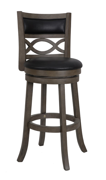 MANCHESTER 29" BAR STOOL-ANT GRAY W/PU SEAT