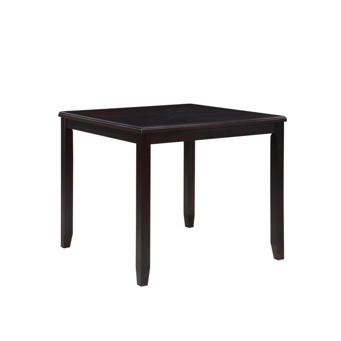 GIA 5PC 42" SQUARE COUNTER TABLE & 4 CHAIRS-EBONY