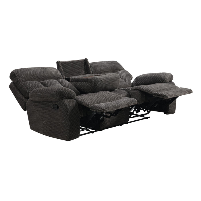 BRAVO SOFA W/DUAL RECLINER-CHARCOAL