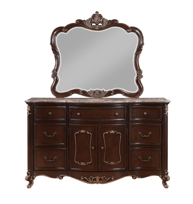 CONSTANTINE DRESSER/SERVER MIRROR-CHERRY