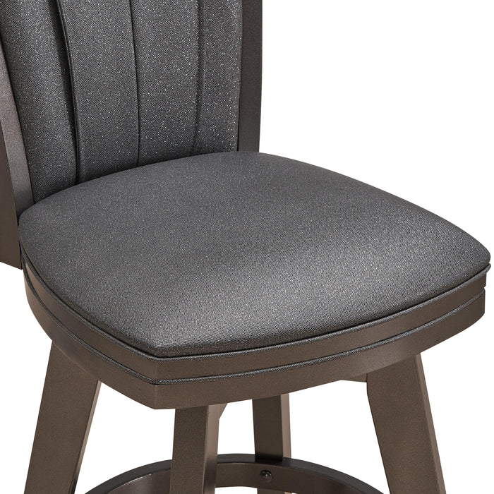 DIVA 30" SWIVEL BAR STOOL-GLITTER GRAY