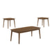 FELIX COFFEE TABLE & 2 END TABLE SET-NATURAL WALNUT image