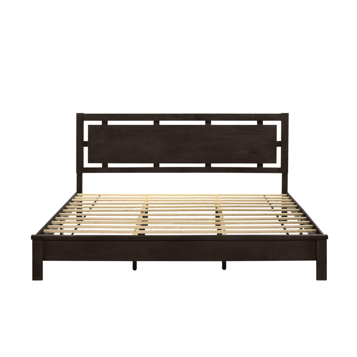 GEMINI 6/6 EK PANEL BED-HB/FB/RAILS-MERLOT