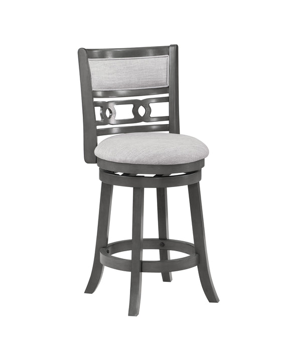 GIA 29" SWIVEL BARSTOOL-GRAY W/GRAY FABRIC SEAT image