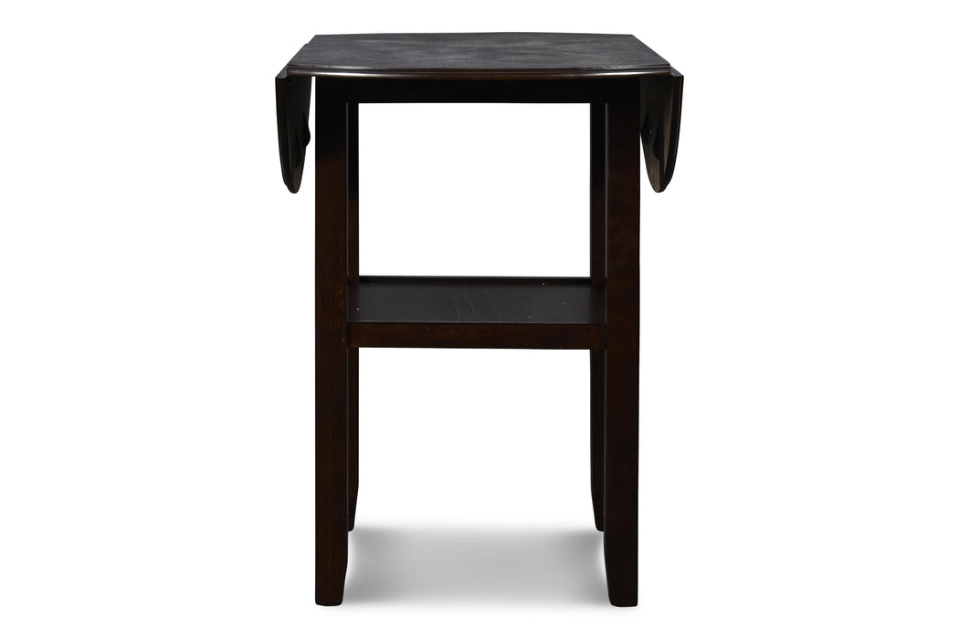 GIA 42" COUNTER  DROP LEAF TABLE W/2 CHAIRS-EBONY