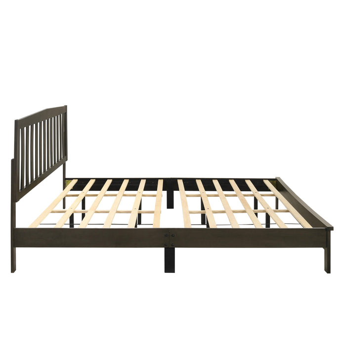 LEO 6/6 EK SLAT BED-HB/FB/RAILS-GRAY