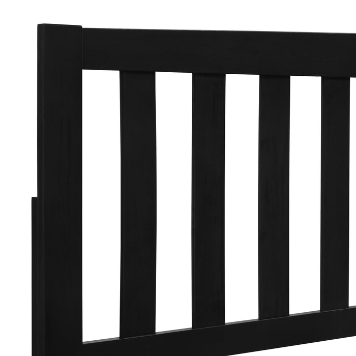 LEO 6/6 EK SLAT BED-HB/FB/RAILS-BLACK