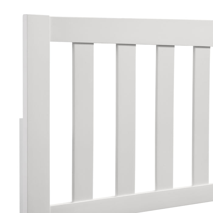 LEO 6/6 EK SLAT BED-HB/FB/RAILS-WHITE