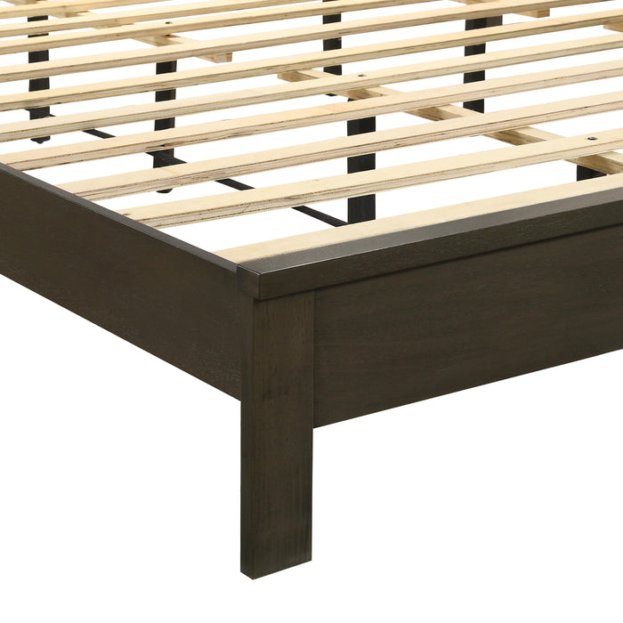 LEO 6/6 EK SLAT BED-HB/FB/RAILS-GRAY