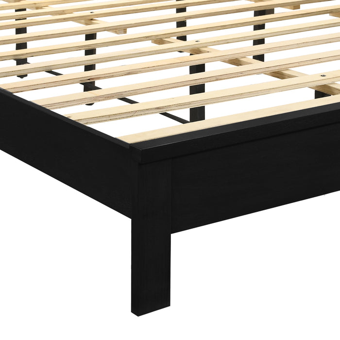 LEO 6/6 EK SLAT BED-HB/FB/RAILS-BLACK