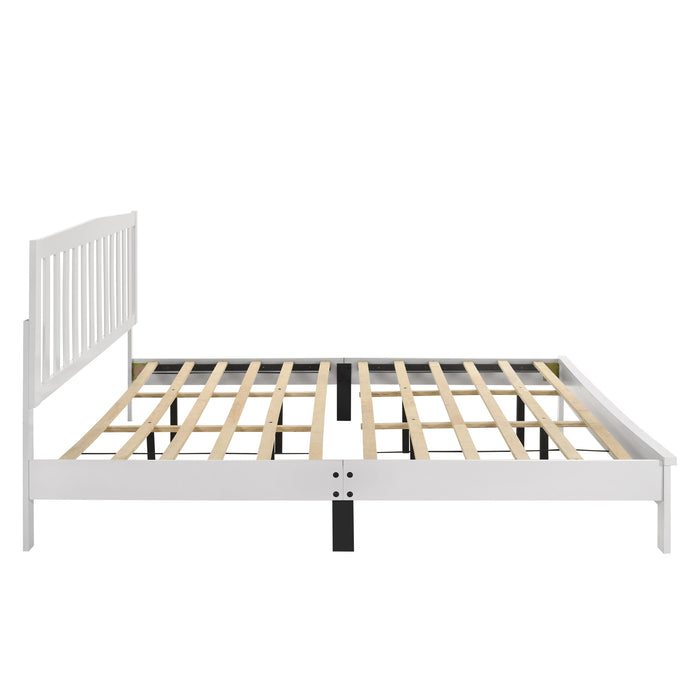 LEO 6/6 EK SLAT BED-HB/FB/RAILS-WHITE