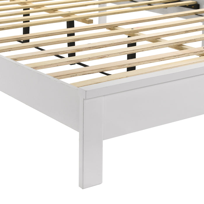 LEO 5/0 Q SLAT BED-HB/FB/RAILS-WHITE