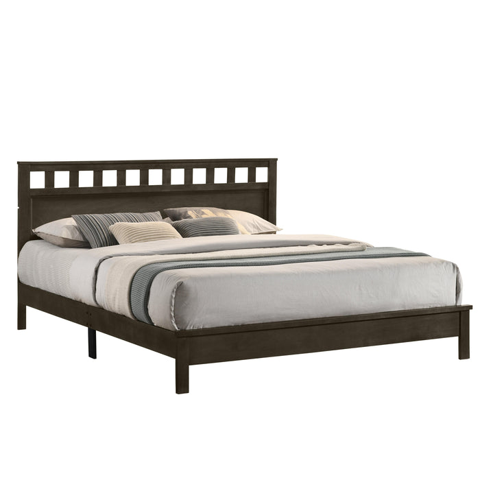 PISCES 6/6 EK PANEL BED-HB/FB/RAILS-GRAY image