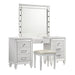 VALENTINO VANITY TABLE STOOL-WHITE image