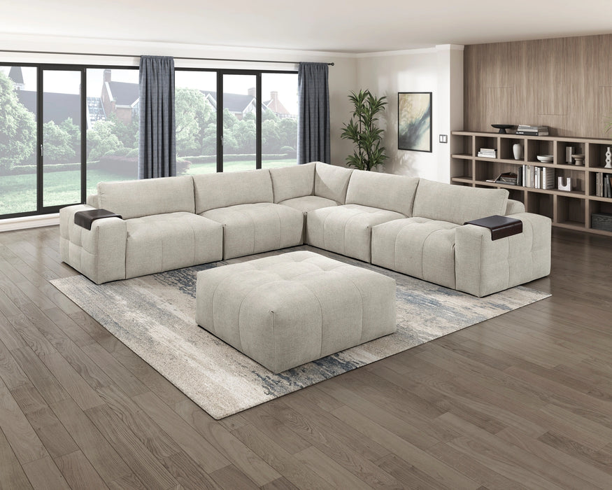 Tidal Ottoman with caster