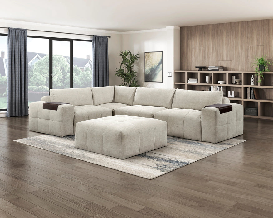 Tidal Ottoman with caster