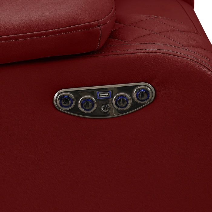 Radiant Pw D. Recln Loveseat W/ Console