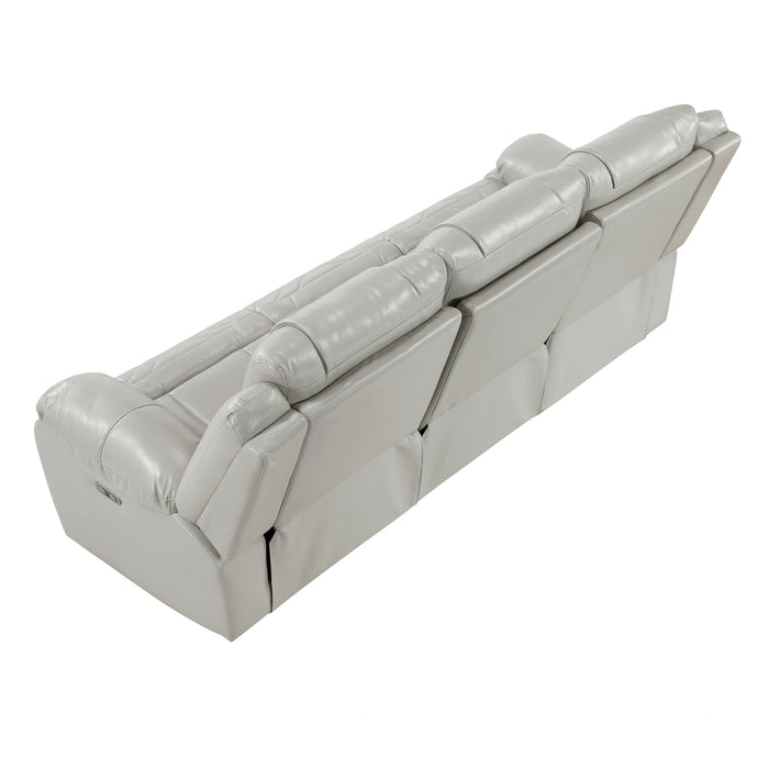 Huron Power Double Reclining Sofa With Center Drop-Down Cup Holders