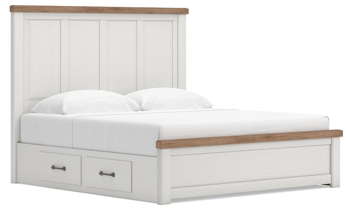 Ashley Savonport King Panel Bed with Storage — Plus