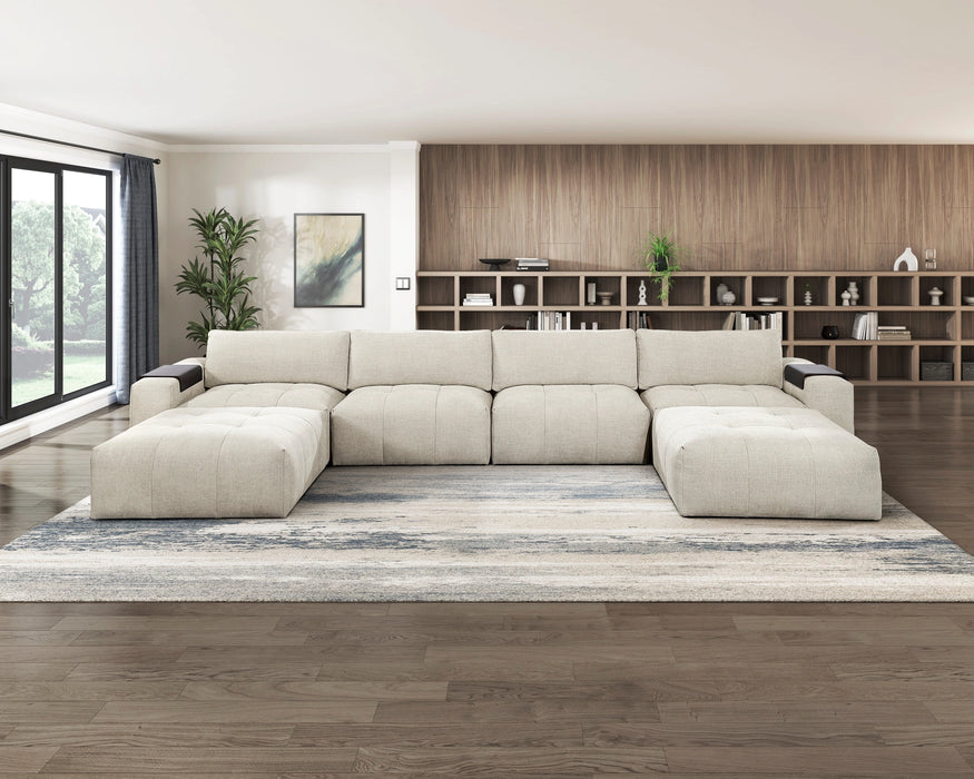 Tidal Ottoman with caster