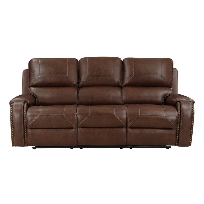Newnan Double Reclining Sofa with Center Drop-Down Cup Holders, Receptacles and USB Ports