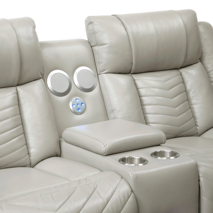 Huron Power Double Reclining Love Seat With Center Console