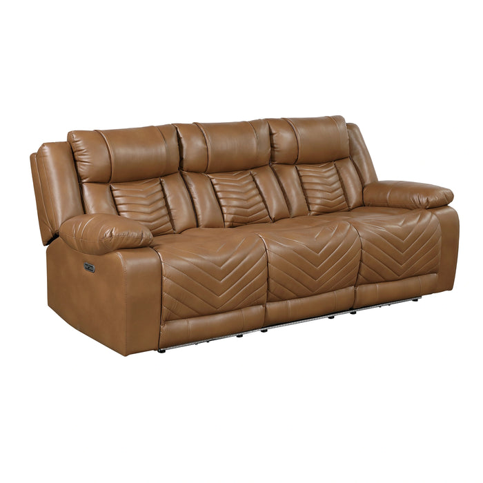 Huron Power Double Reclining Sofa With Center Drop-Down Cup Holders