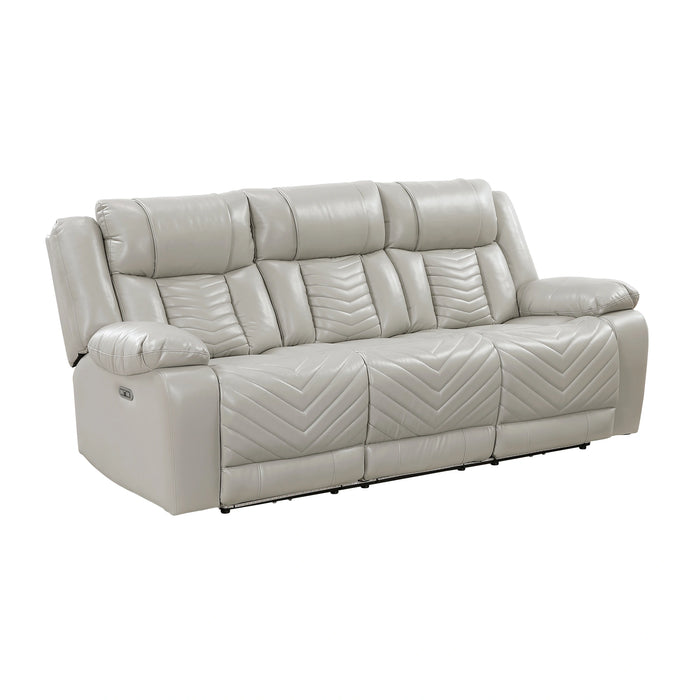 Huron Power Double Reclining Sofa With Center Drop-Down Cup Holders